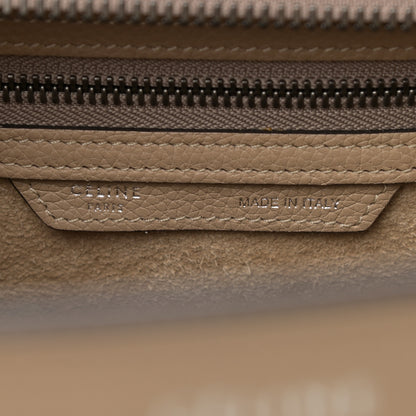 Celine Drummed Calfskin Micro Luggage Dune 6 of 11