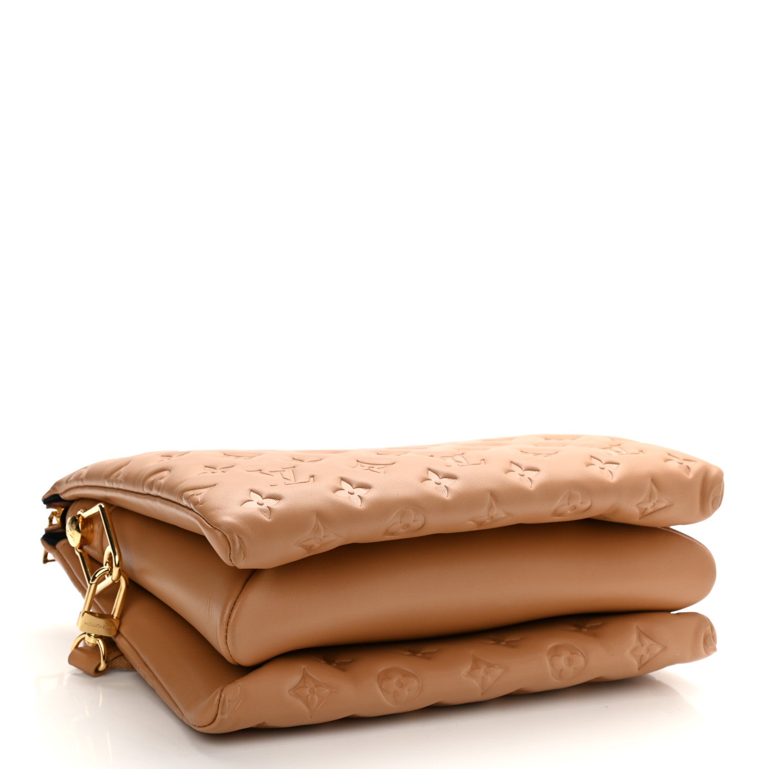 Louis Vuitton Lambskin Embossed Monogram Coussin PM Camel 5 of 7