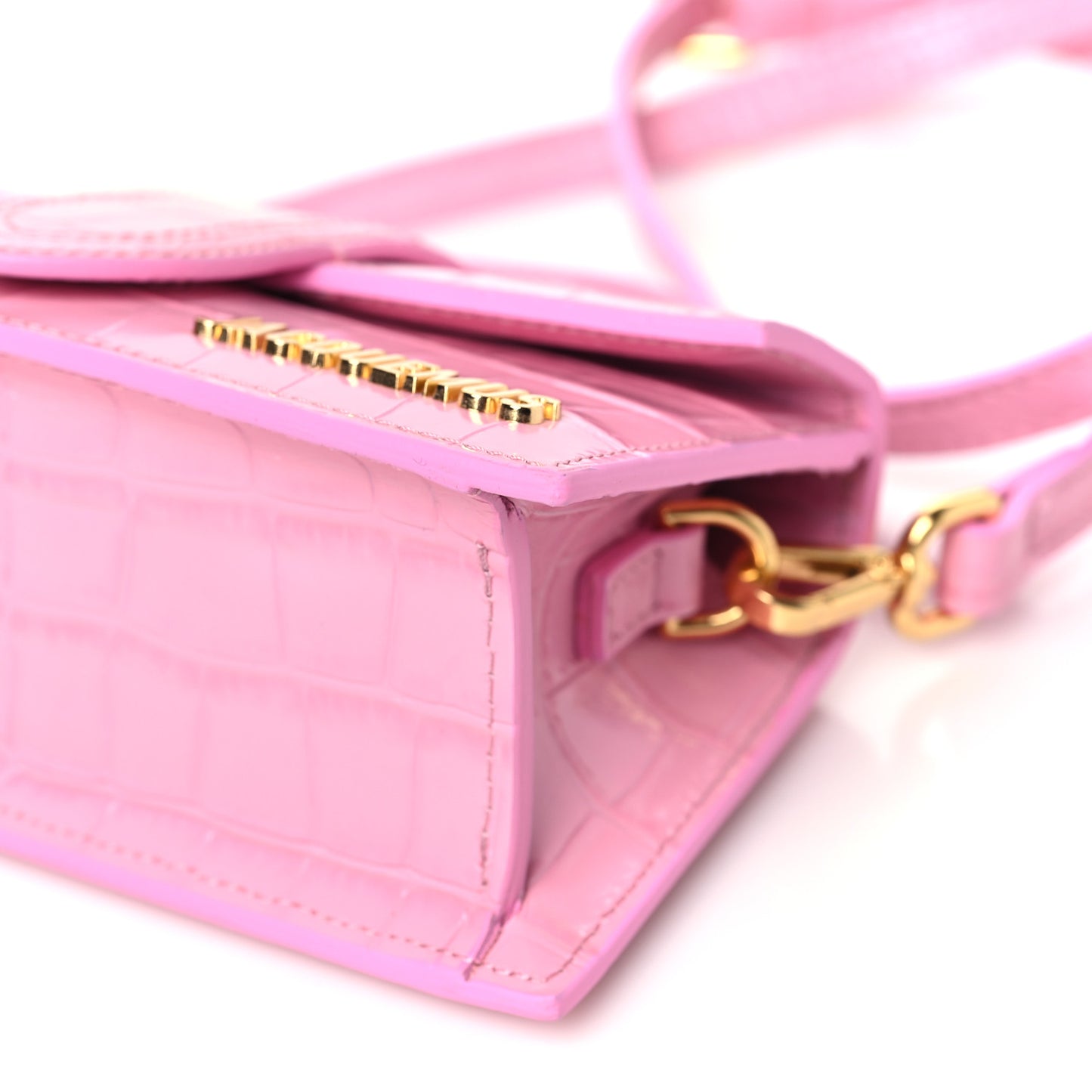 Calfskin Crocodile Embossed Le Bambino Pink