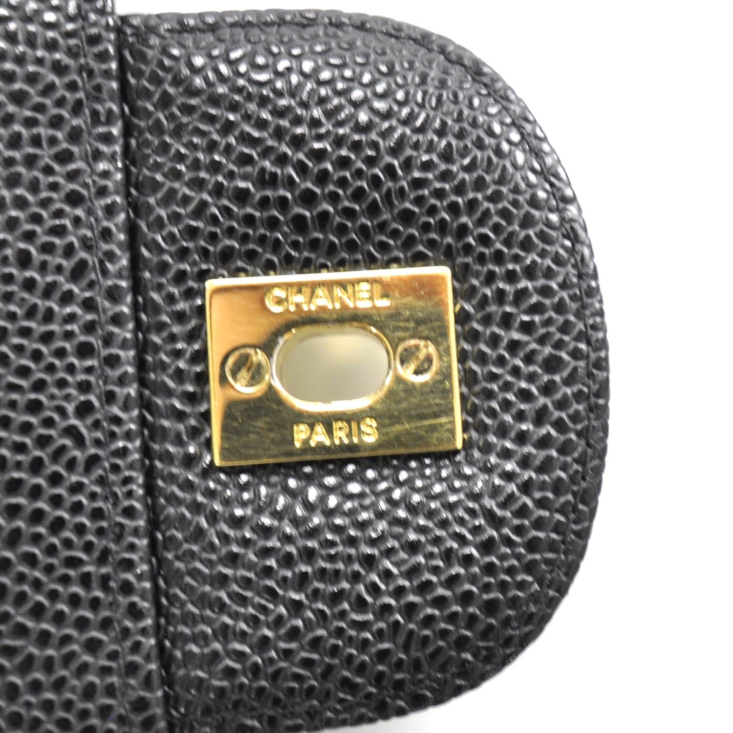 Chanel Caviar Maxi Single Flap Black GHW 7 of 9