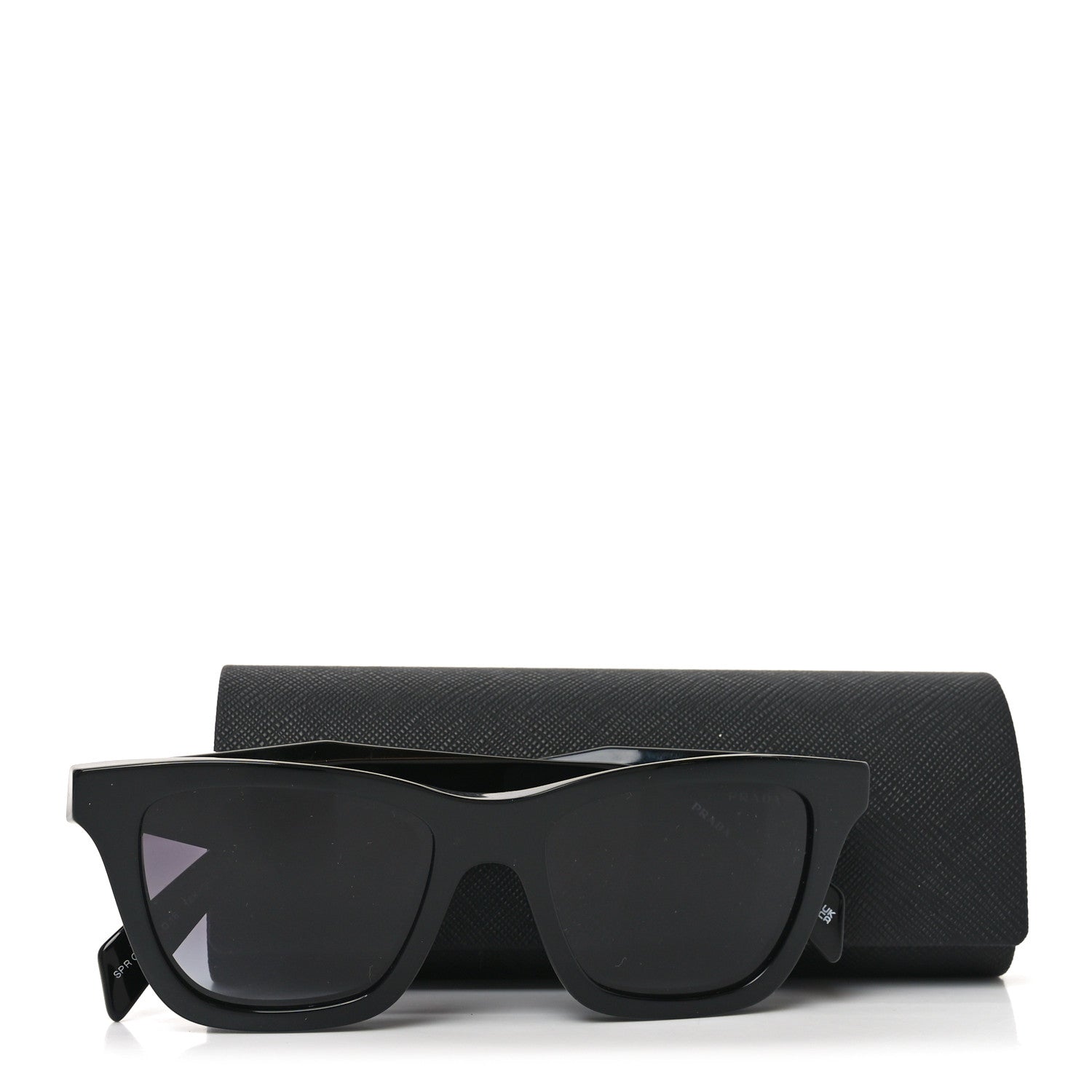 Prada Acetate Square Sunglasses SPR C07 Black 7 of 7