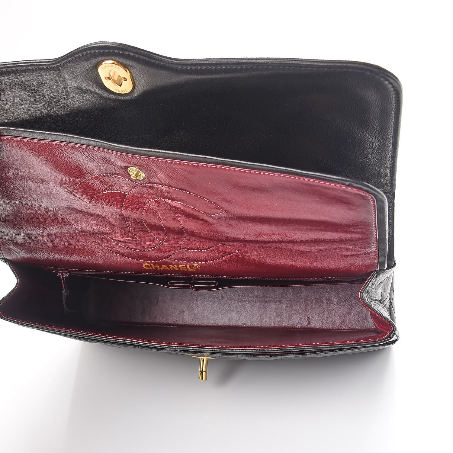 Chanel Lambskin Quilted Medium Double Flap Black 5 of 12