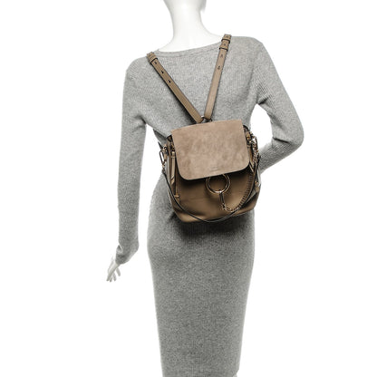 Chloe Suede Calfskin Medium Faye Backpack Motty Grey 2 of 6