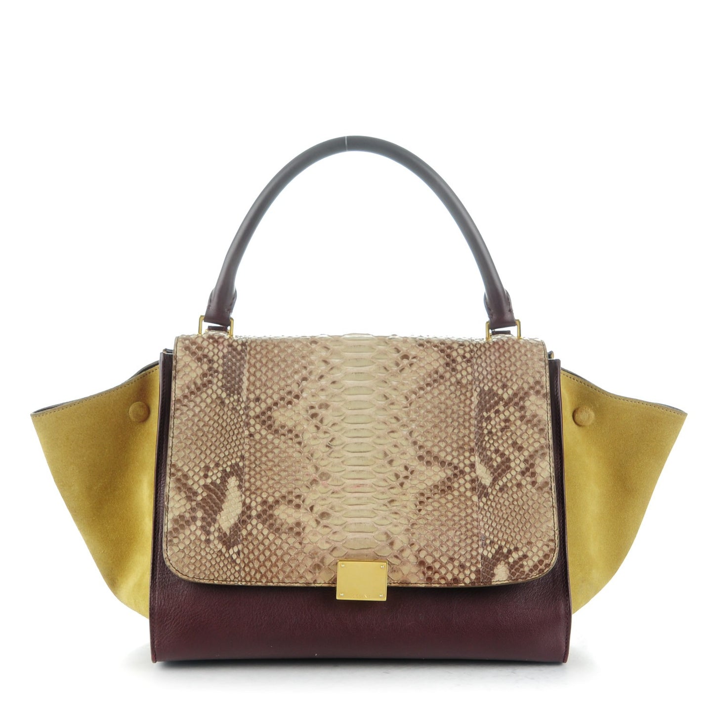 Python Suede Medium Trapeze Khaki