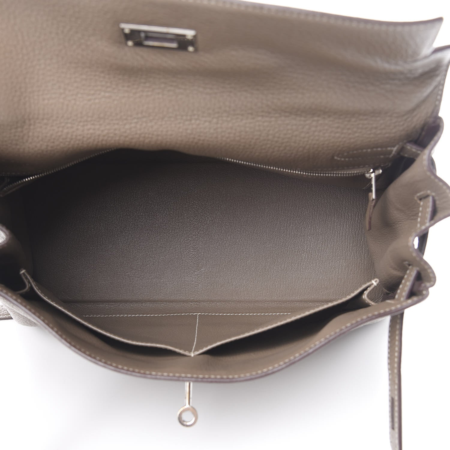 Hermes Taurillon Clemence Kelly Retourne 32 Etoupe 6 of 15