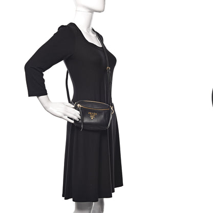 Prada Vitello Daino Belt Bag Black 2 of 9