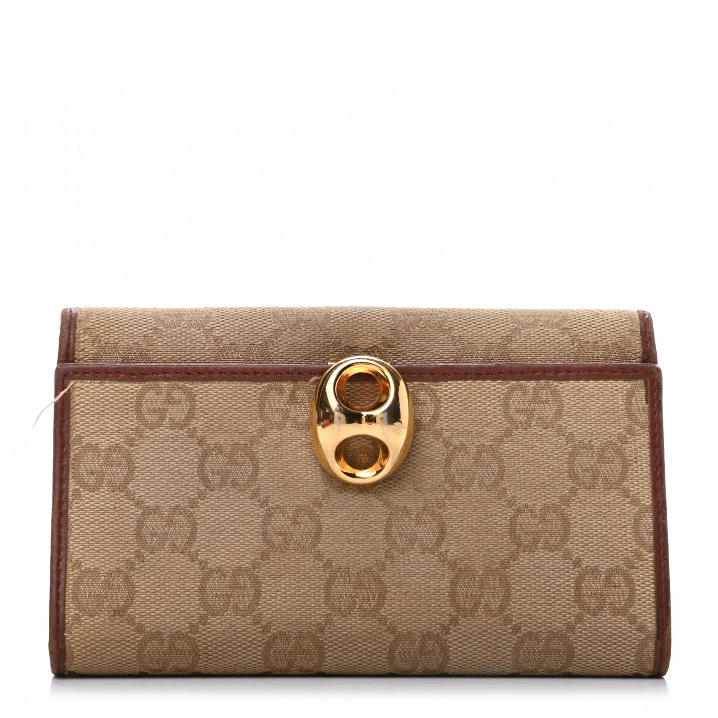 Monogram Clip Trifold Wallet Brown