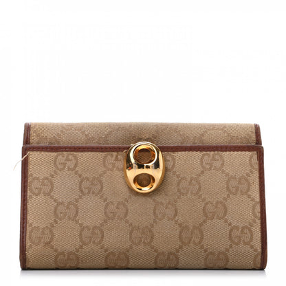 Gucci Monogram Clip Trifold Wallet Brown 1 of 11