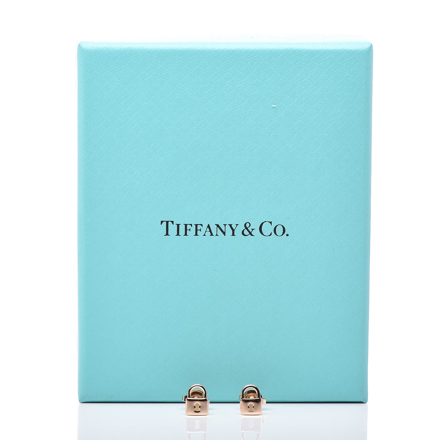 18K Rose Gold Mini Lock Earrings