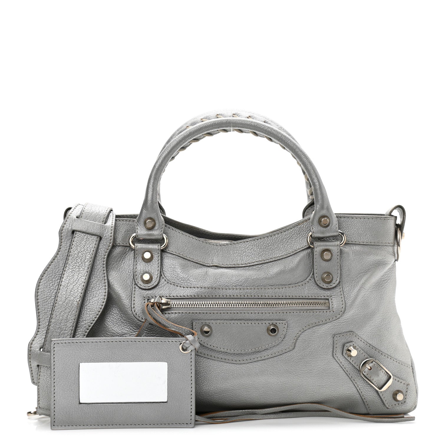 Balenciaga Pearlescent Goatskin Classic Palladium Hardware First Gris Gris Light 1 of 25