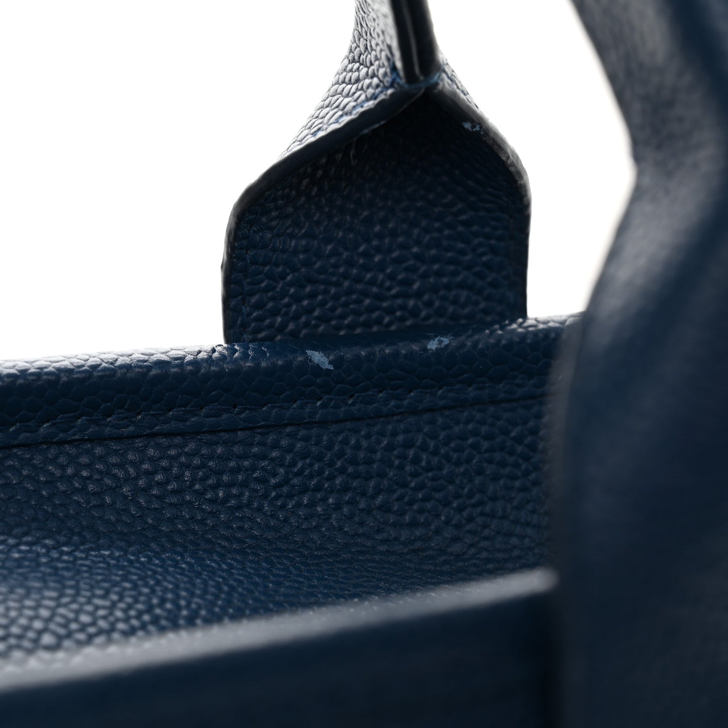 Chanel Caviar Quilted Small Deauville Bowling Bag Blue 11 of 14