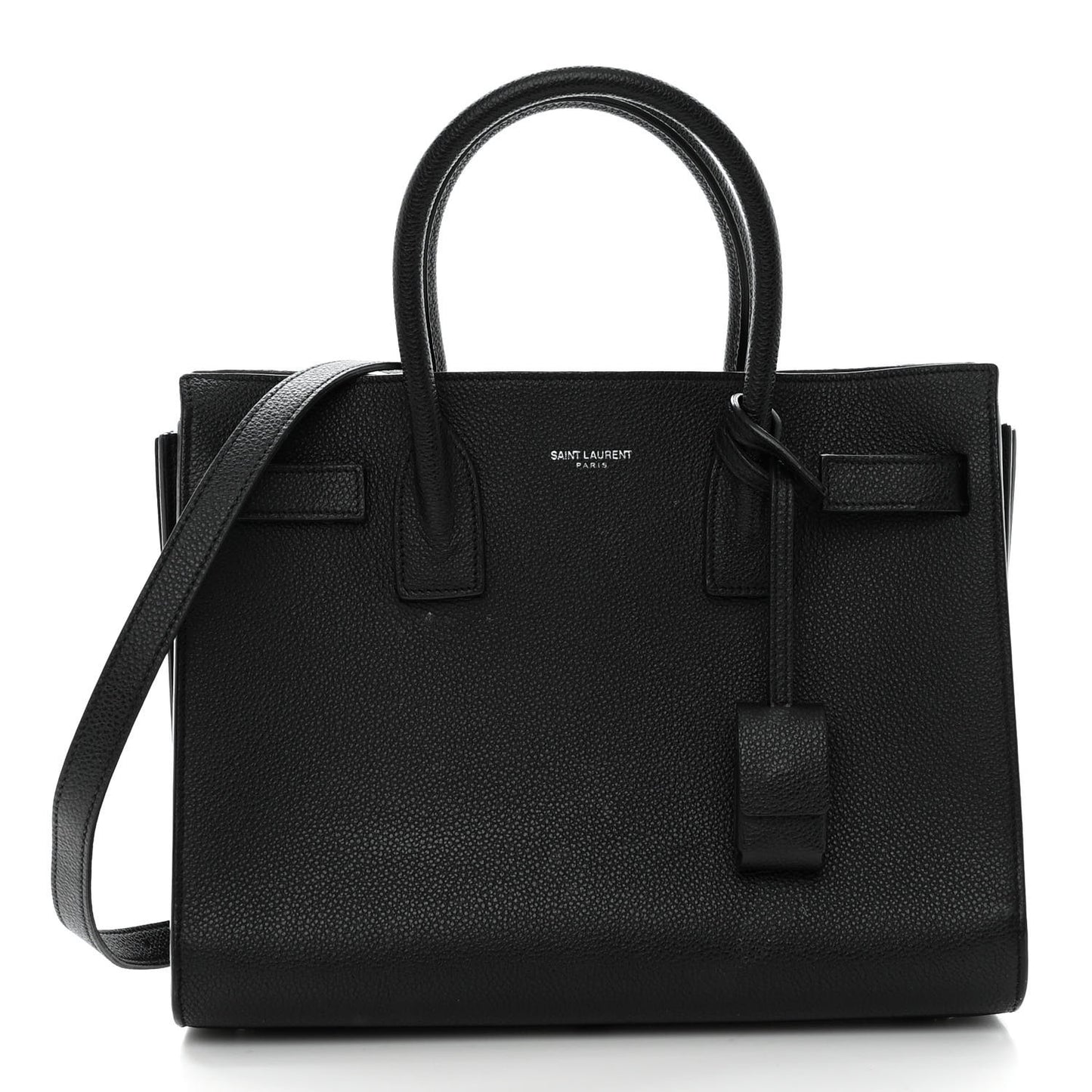 Grained Calfskin Baby Sac De Jour Black