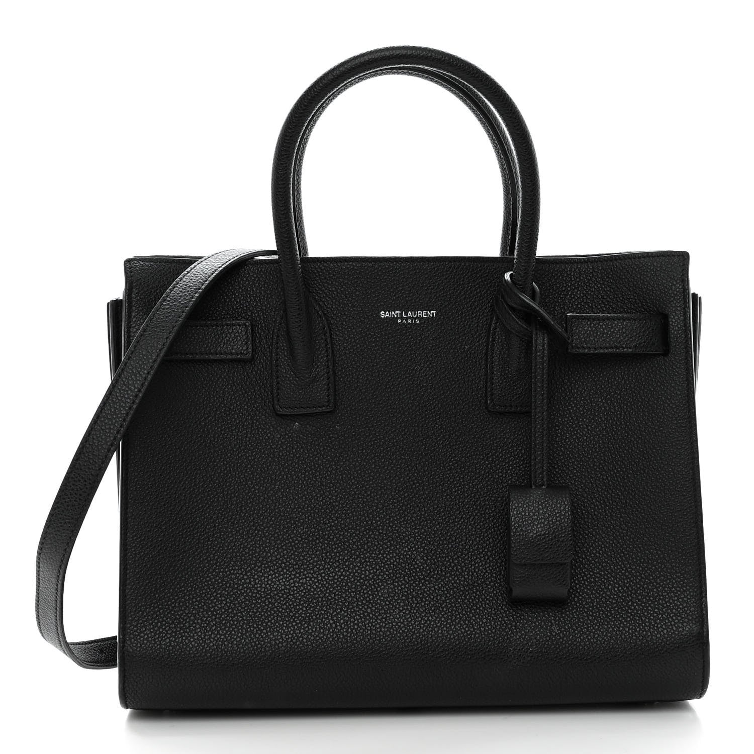 Saint Laurent Grained Calfskin Baby Sac De Jour Black 3 of 12