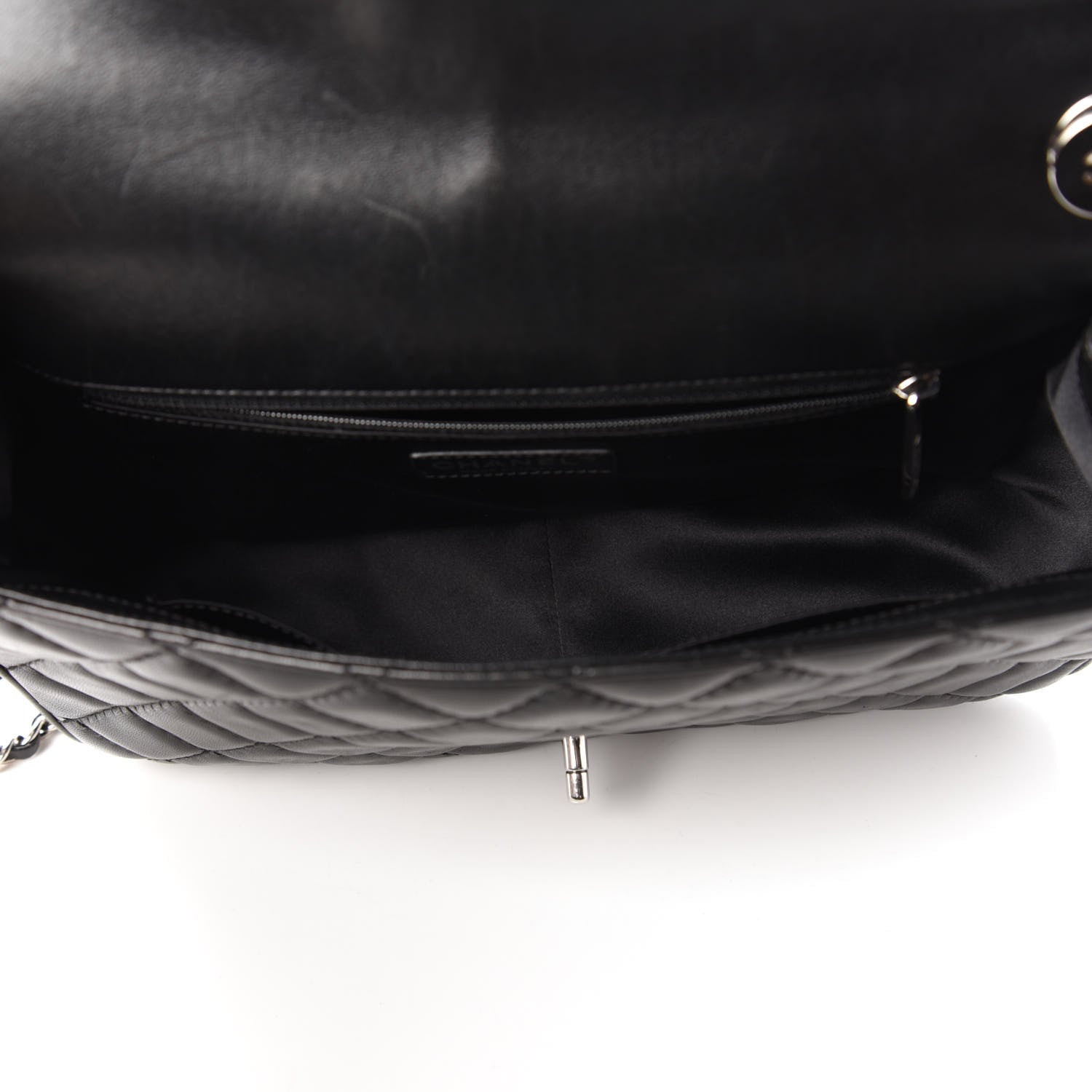 Chanel Lambskin Quilted Jumbo Easy Carry Flap Black 5 of 11