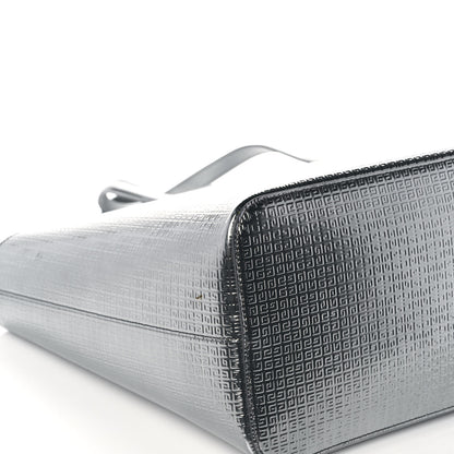 Givenchy Metallic Calfskin Logo Embossed Wing Shopper Tote Silver 11 of 16