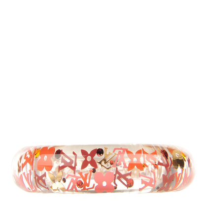 Louis Vuitton Resin Swarovski Inclusion GM Bracelet S Tangerine 1 of 5