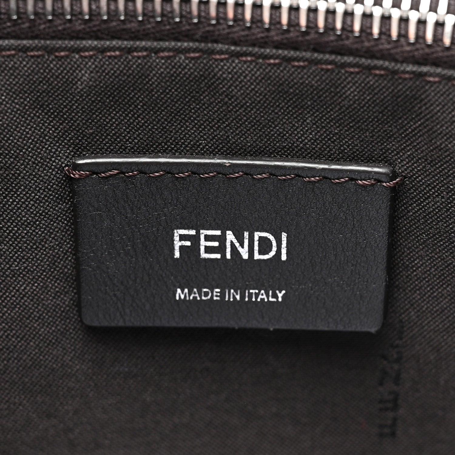 Fendi Vitello Dolce Bi-Color FF 1974 Embossed Medium By The Way Boston Bag White Ice Maya Black 8 of 16