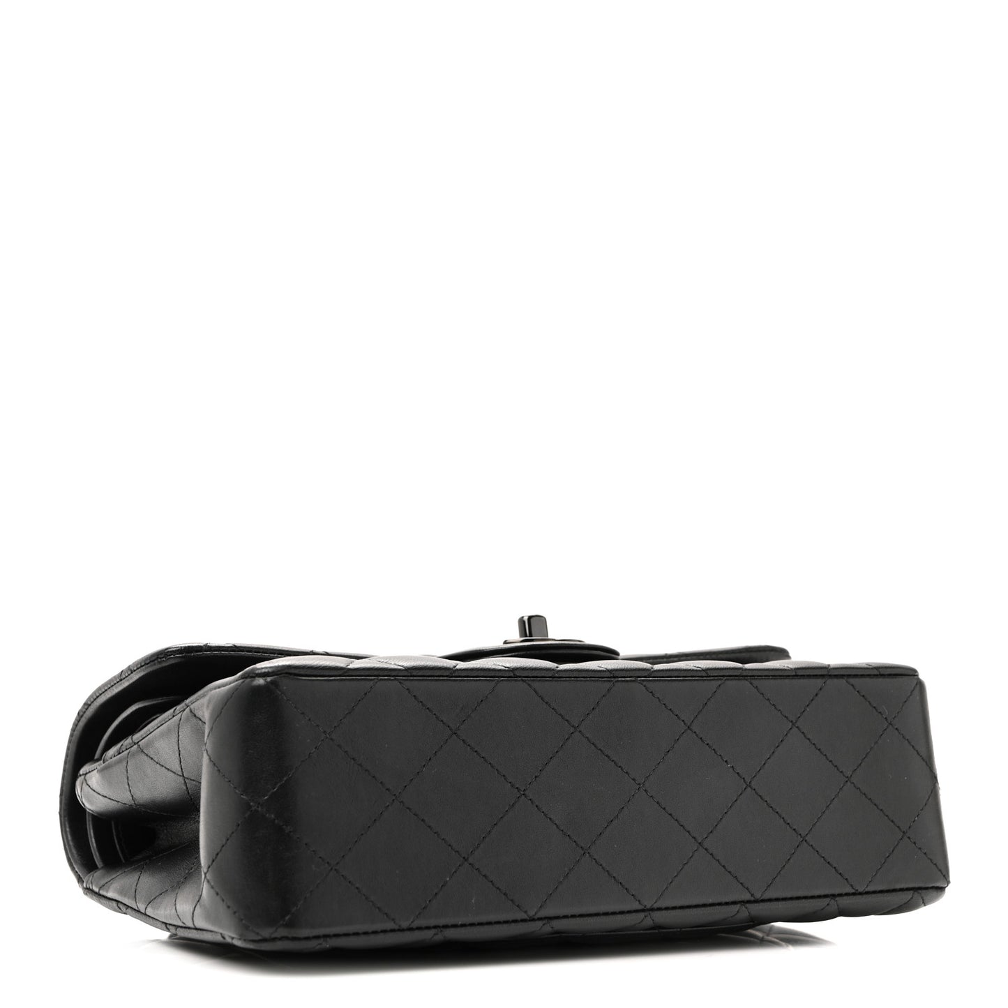 Lambskin Quilted Small Double Flap So Black
