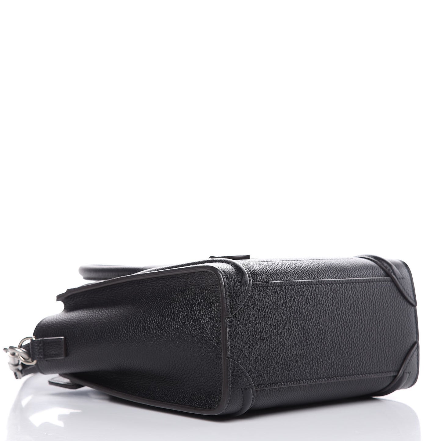 Drummed Calfskin Nano Luggage Black