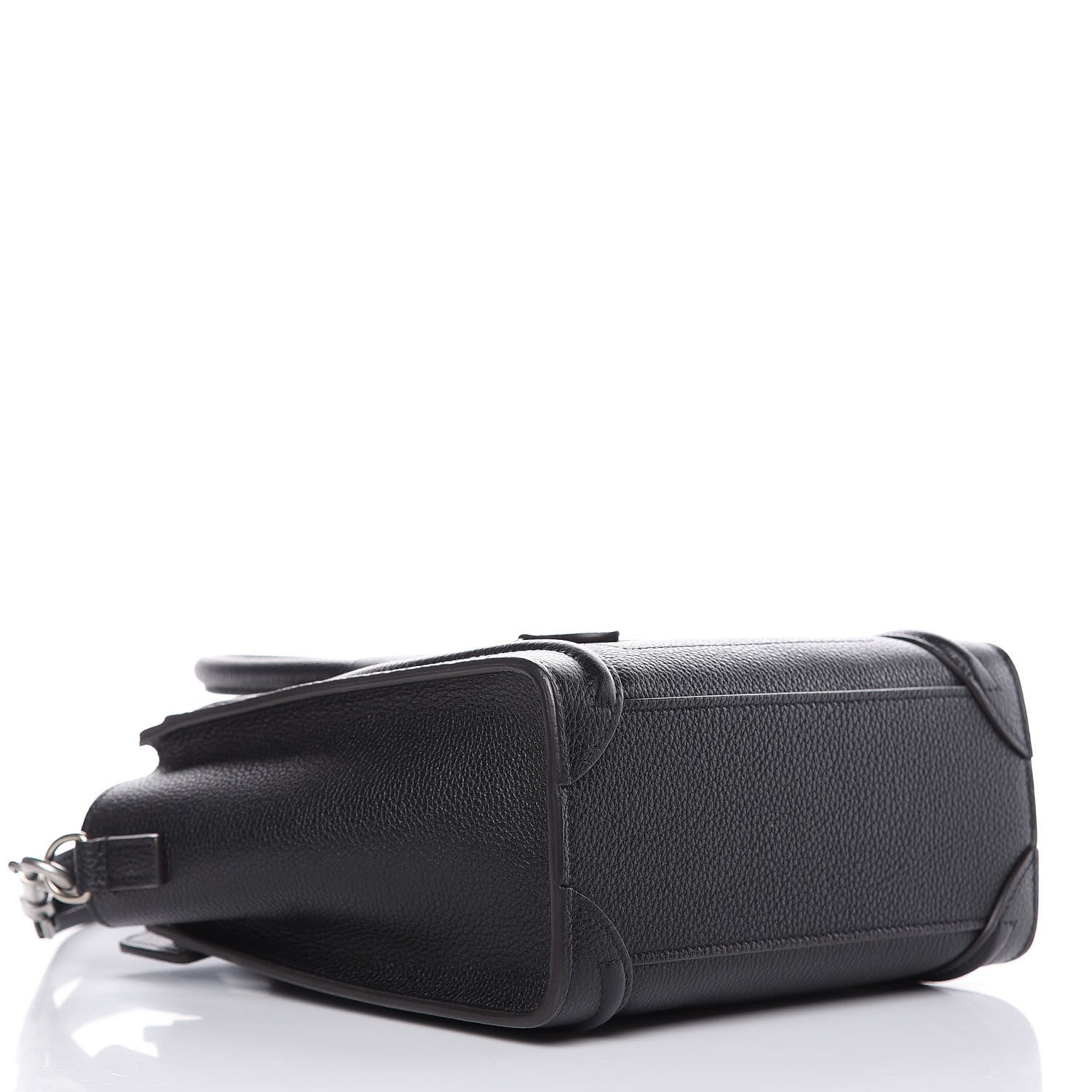 Celine Drummed Calfskin Nano Luggage Black 4 of 9