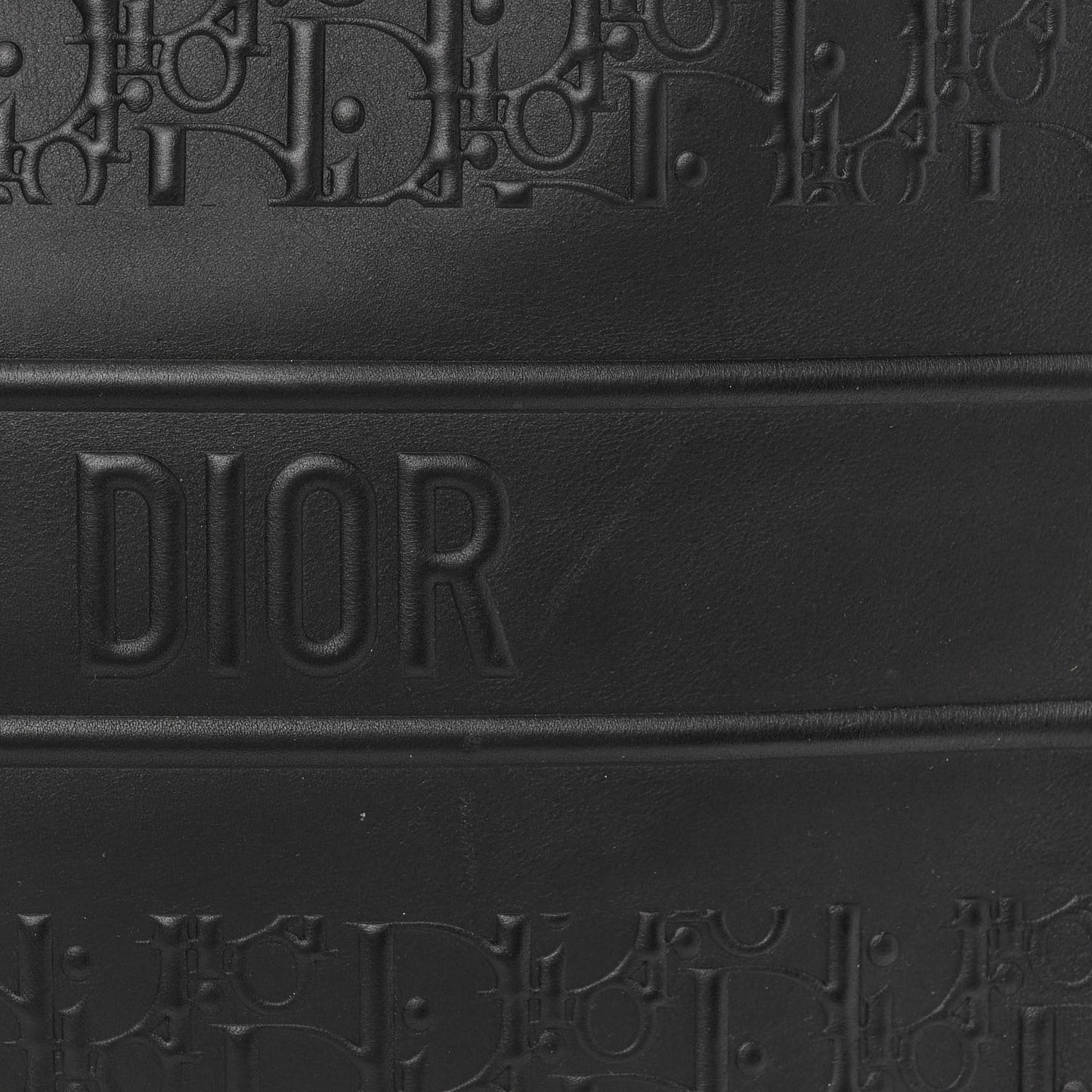 Oblique Calfskin Embossed Large Book Tote Black