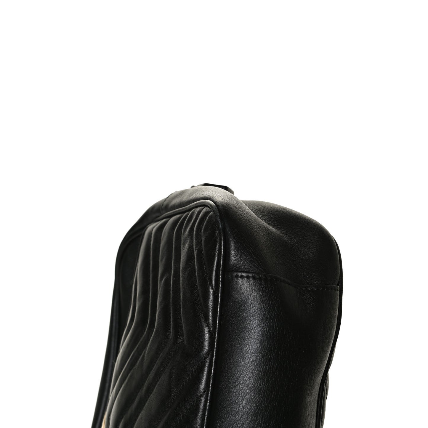 Calfskin Matelasse Medium GG Marmont Chain Shoulder Bag Black