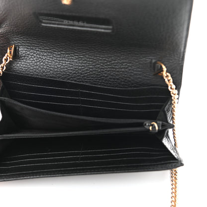 Gucci Calfskin Petite GG Marmont Wallet Chain Bag Black 4 of 10