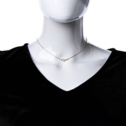 Mikimoto 14K Yellow Gold Akoya Pearl 3.5-6mm Station Pendant Necklace 2 of 4