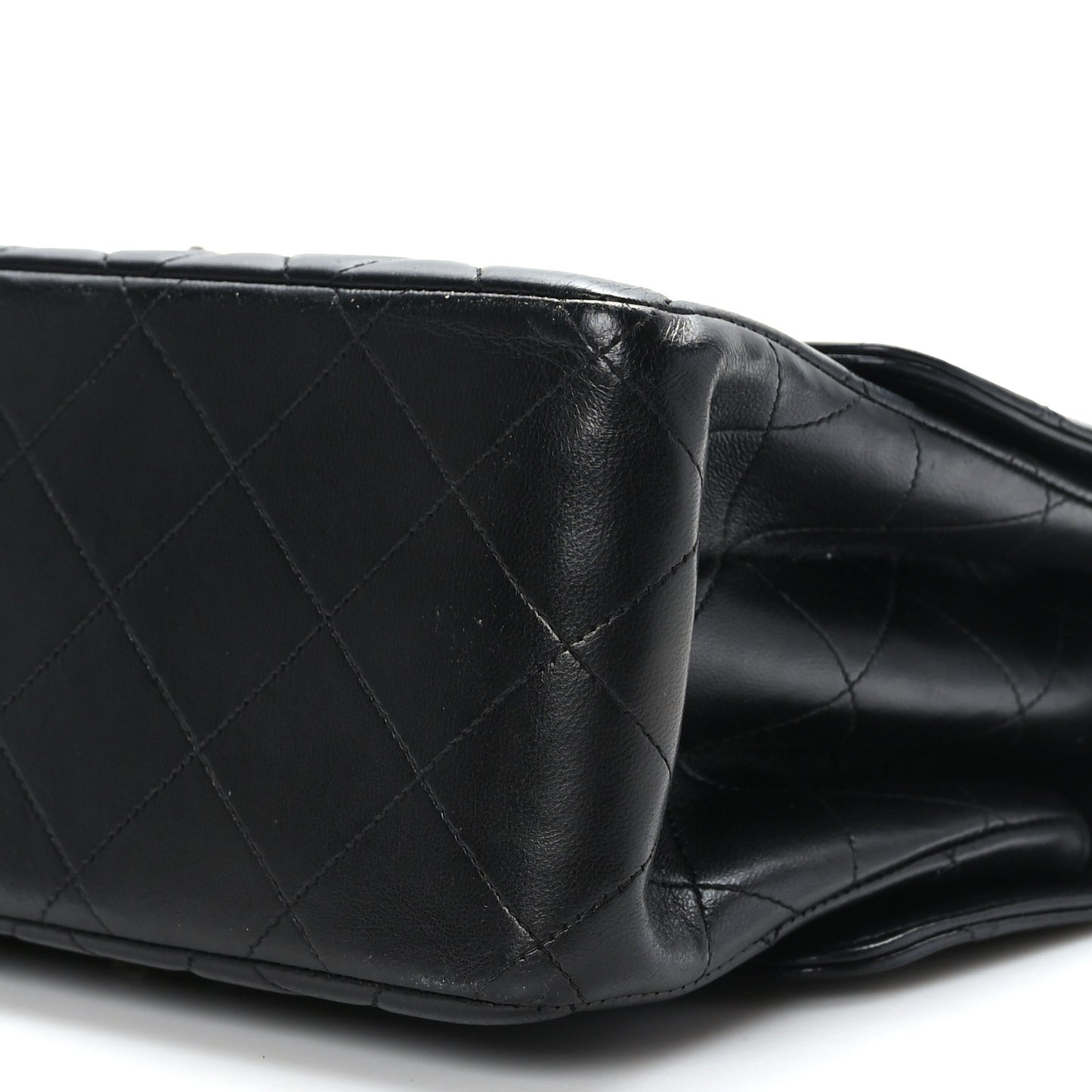 Lambskin Quilted Medium Double Sided Flap Black