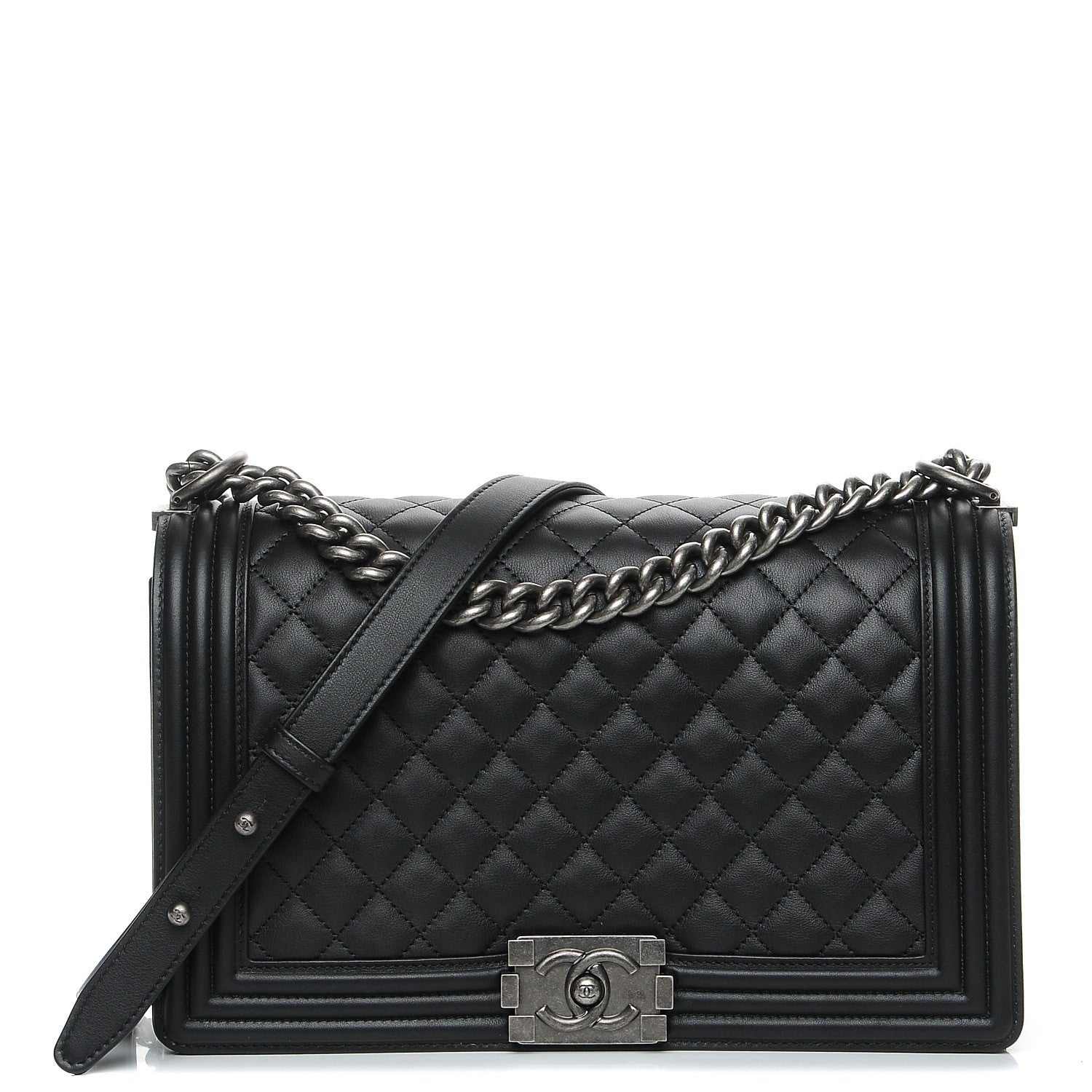 Chanel Calfskin Quilted New Medium Boy Flap Black 1 of 8