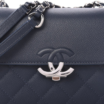 Chanel Grained Calfskin Quilted Large CC Box Flap Blue 10 of 11