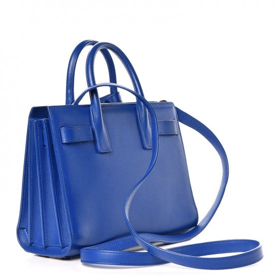 Calfskin Nano Sac De Jour Royal Blue