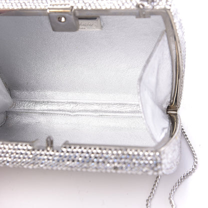 Judith Leiber Swarovski Crystal Minaudiere Clutch Silver 6 of 12