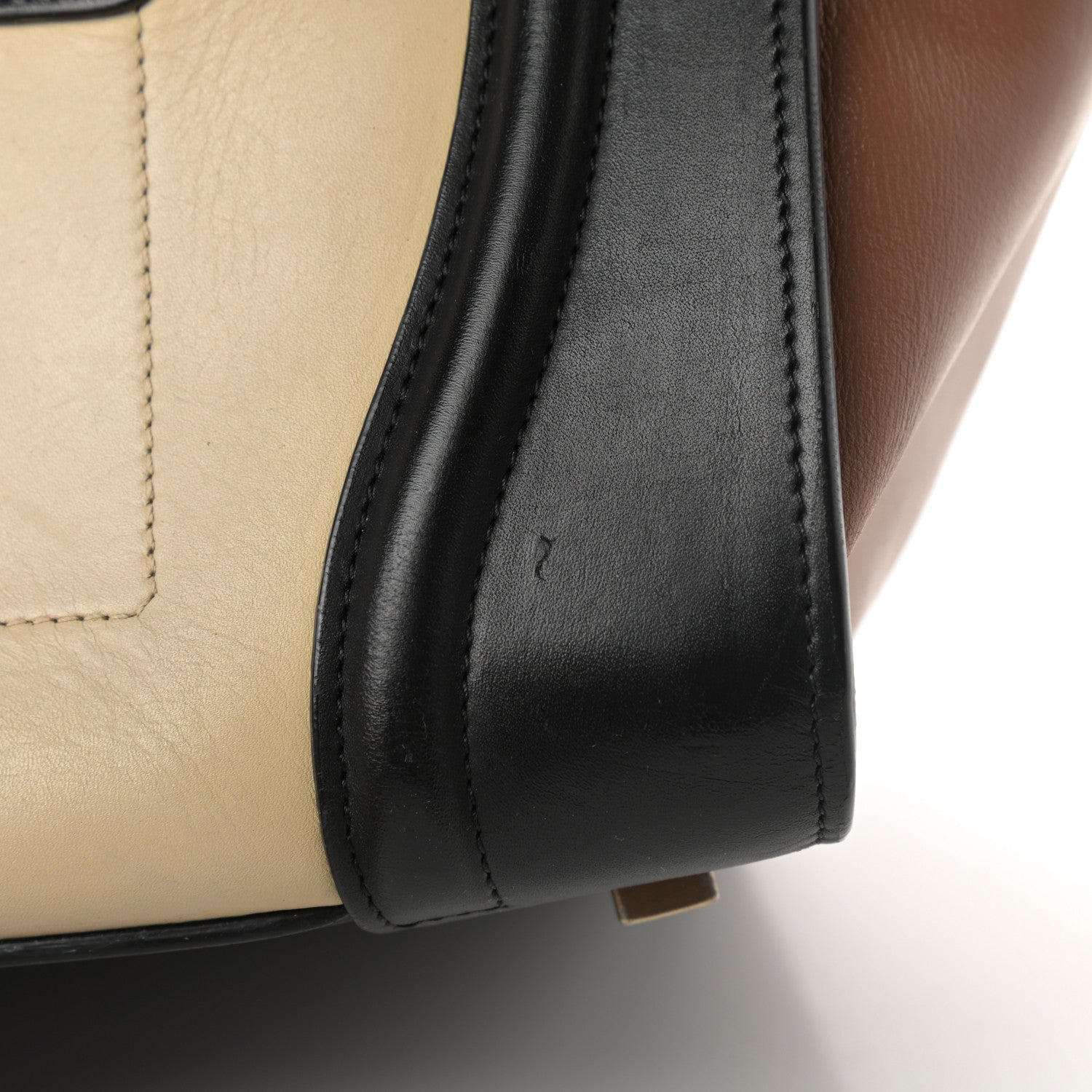 Celine Satin Calfskin Suede Mini Tri-Color Luggage Seashell 15 of 19