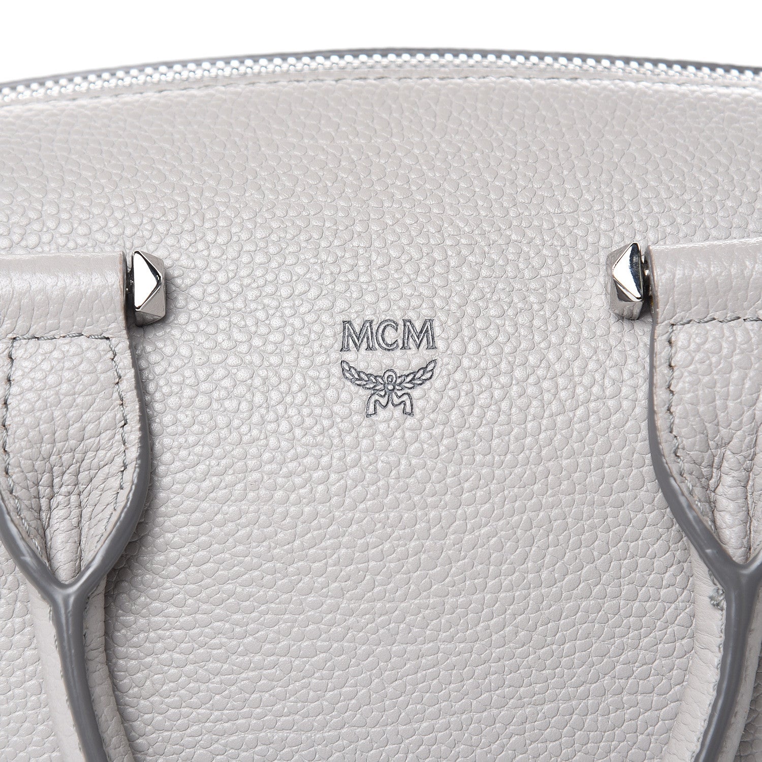 MCM Grained Calfskin Small Ella Boston Dove 6 of 11