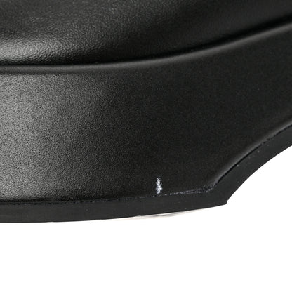 Chanel Calfskin Velvet CC Cap Toe Boots 38 Black 9 of 10