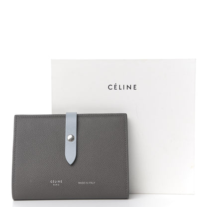 Celine Grained Calfskin Large Multifunction Strap Wallet Pebble Mineral 7 of 7