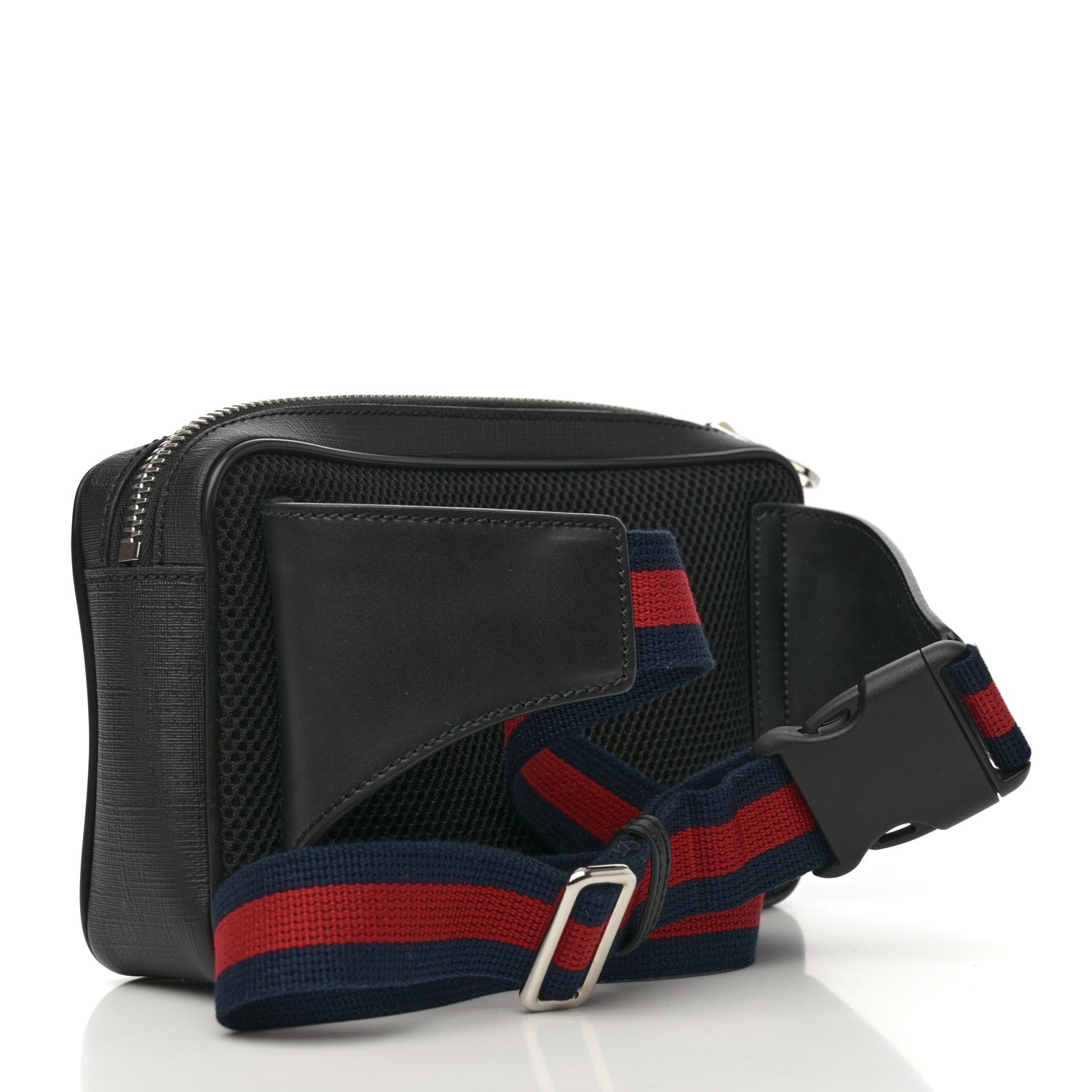Gucci Soft GG Supreme Monogram Web Belt Bag Black Grey 3 of 12