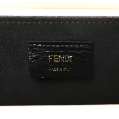 Fendi Vitello Fluffy Logo Horizontal Box Crossbody Bag Rosa Quarzo Black 6 of 9