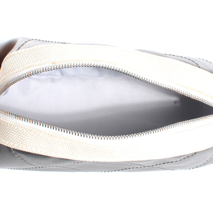 Chanel Coated Canvas Paris Biarritz Makeup Pouch Silver 5 of 7