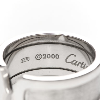 Cartier 18K White Gold 10mm Logo De Cartier Ring 59 8.75 4 of 6