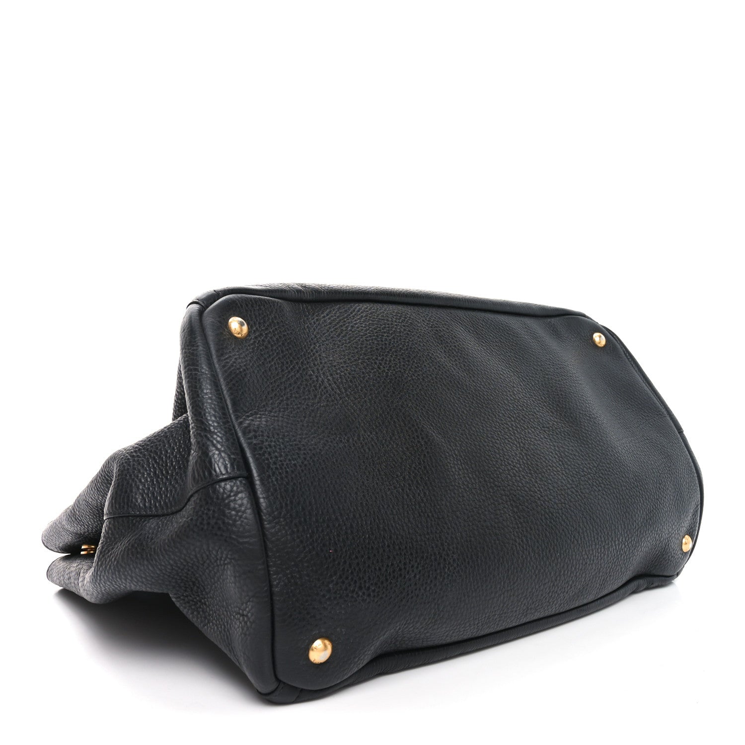 Prada Vitello Daino Tote Black 4 of 11