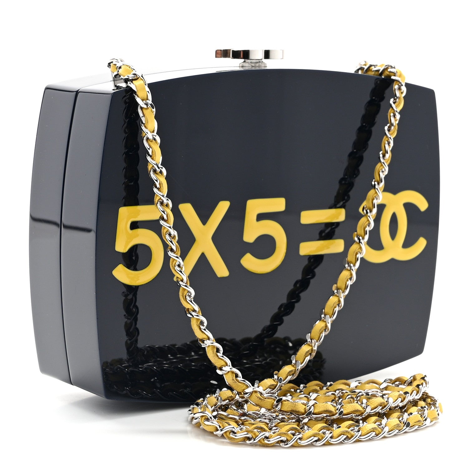 Chanel Plexiglass Evening In The Street 5x5=CC Small Clutch Dark Blue 3 of 10