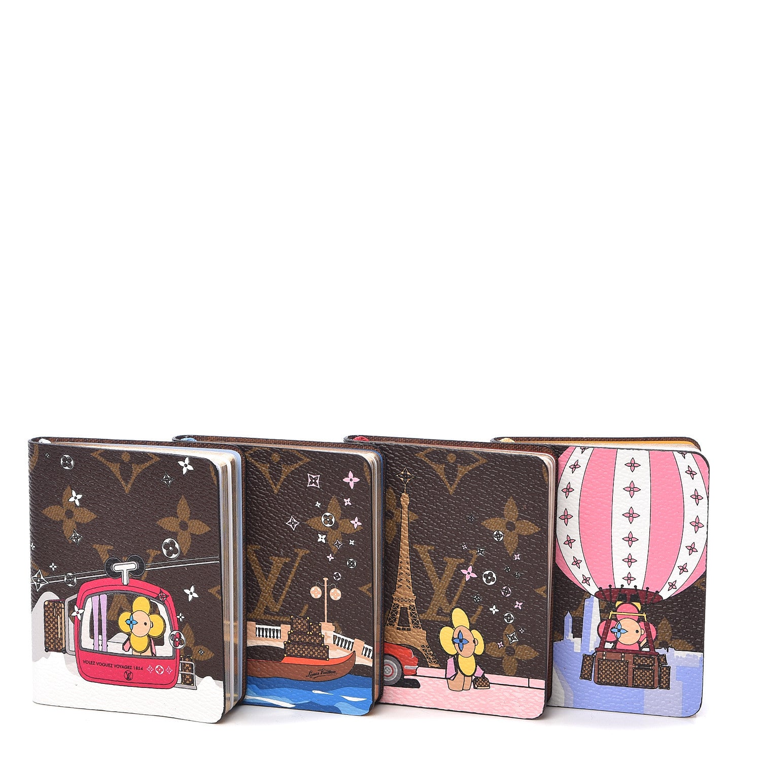 Louis Vuitton Monogram 2019 Christmas Animation Set of 4 Mini Jules Notebooks 1 of 7