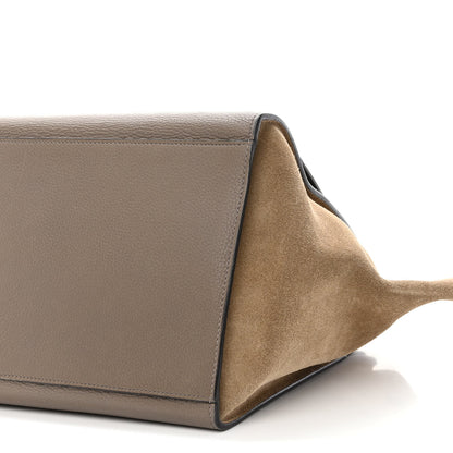 Celine Drummed Calfskin Suede Medium Trapeze Souris 11 of 14