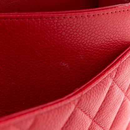 Chanel Caviar Quilted Medium Double Flap Red 12 of 13
