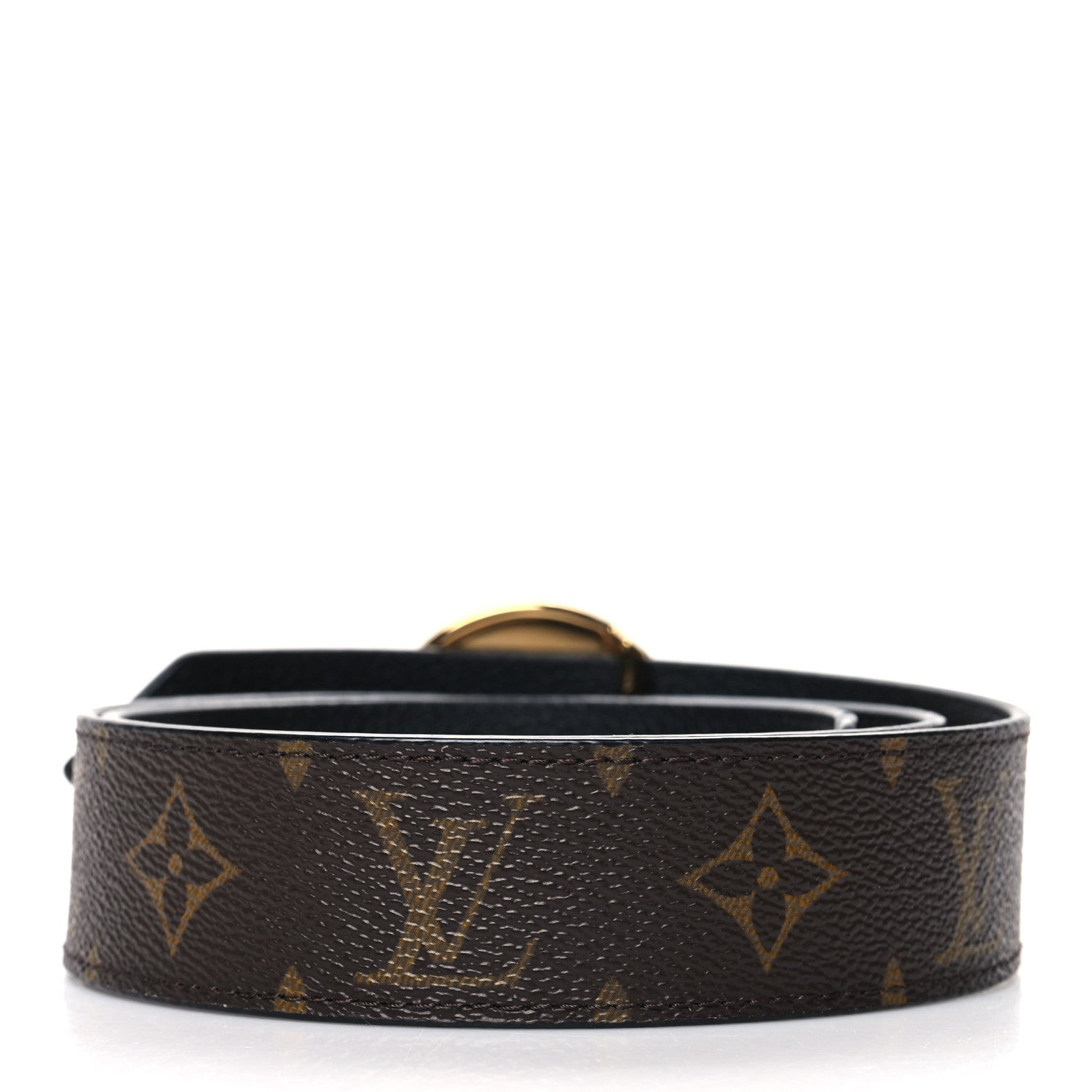 Louis Vuitton Monogram 20mm LV Circle Reversible Belt 80 32 Black 2 of 5