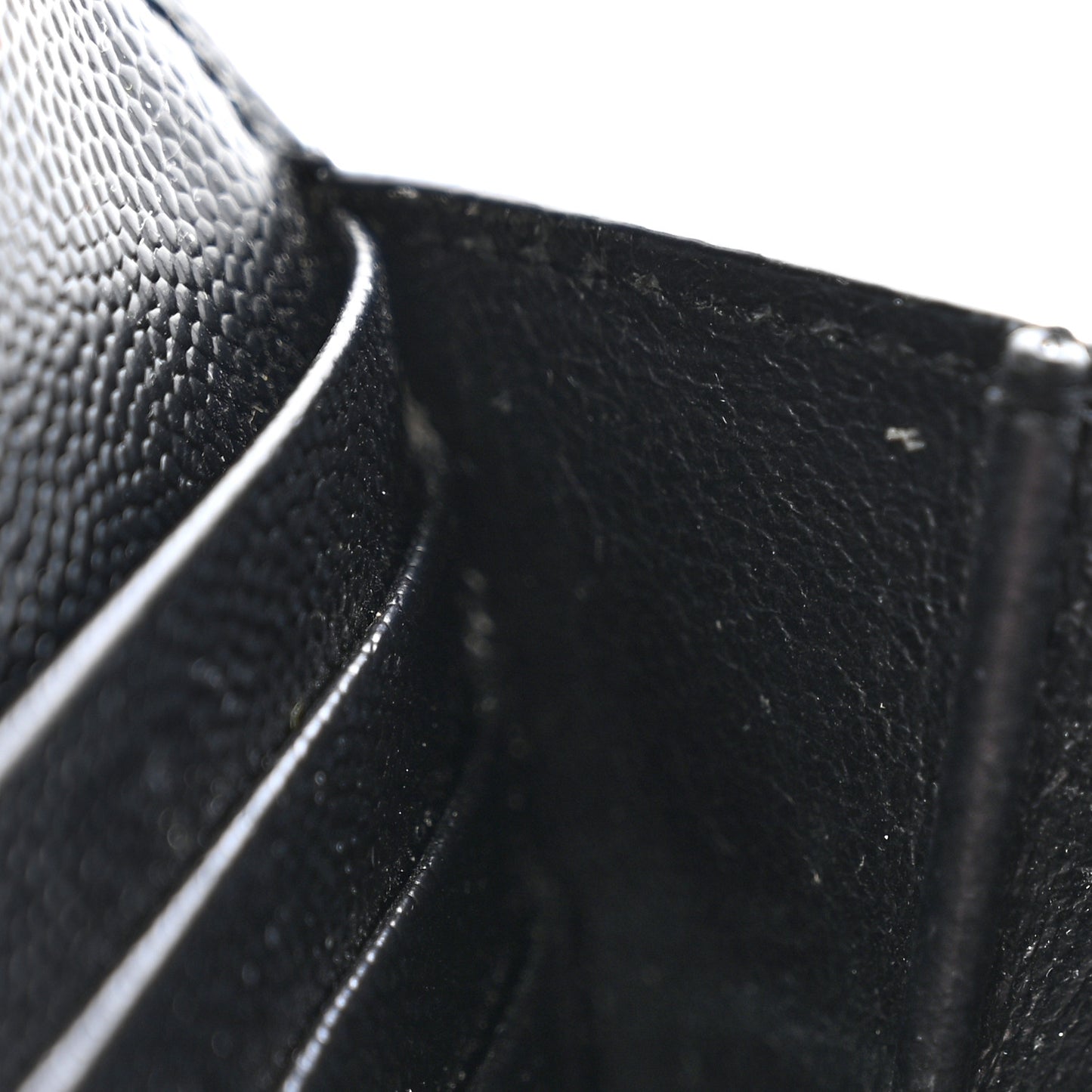 Grain De Poudre Matelasse Chevron Monogram Flap Wallet Black