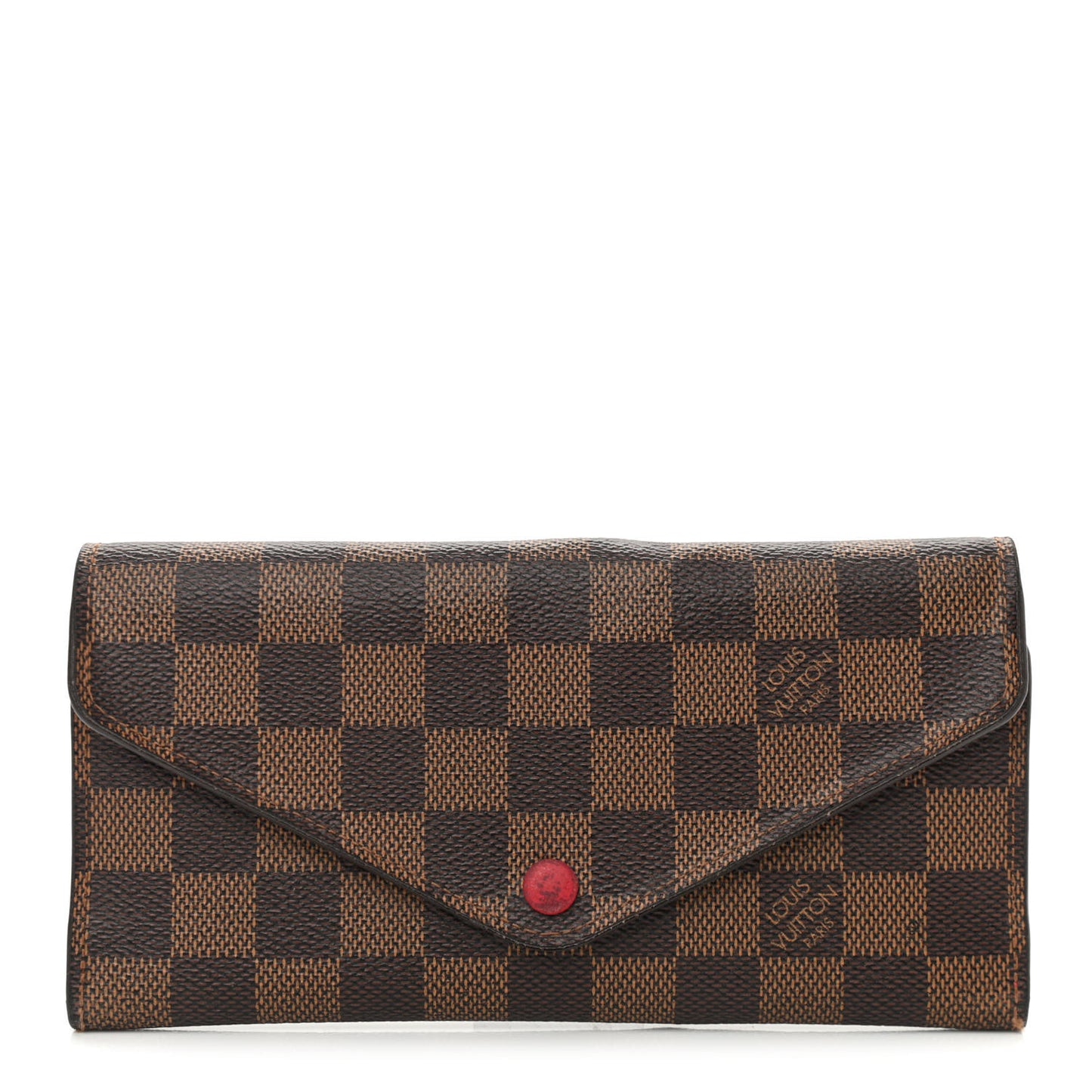 Damier Ebene Josephine Wallet Red