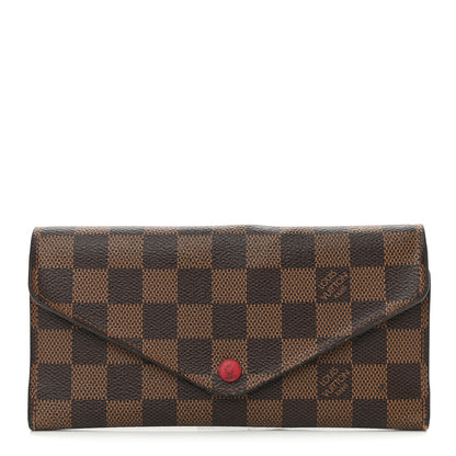 Louis Vuitton Damier Ebene Josephine Wallet Red 1 of 18